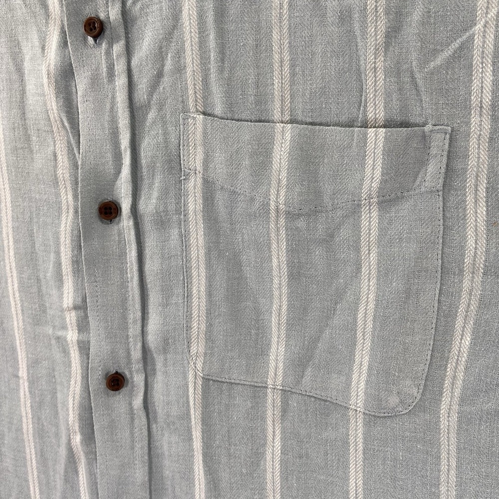 Katin Shirt men's XL Button Up Striped Short Sleeve Casual Chest Pocket Beach - Picture 3 of 11